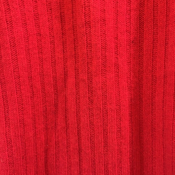 Vintage Rafaella Angora Lambswool Nylon Blend Red Ribbed Sweater - Size Medium - Picture 3 of 8